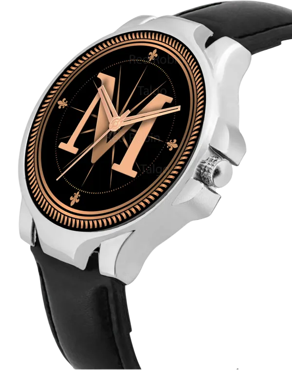 Sky_Mart_Analog_Round_Black_Dialbet_M_Design_Stylish_Black_Leather_Strap_Classic_Design_Fancy_Wrist_Watch_For_Men_And_Boys
