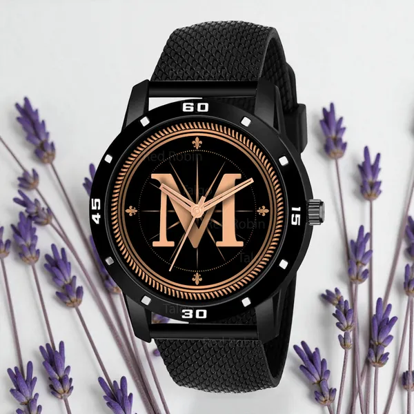 Sky_Mart_Analog_Round_Black_Dialbet_M_Design_Stylish_Black_Silicone_Strap_Classic_Design_Fancy_Wrist_Watch_For_Men_And_Boys