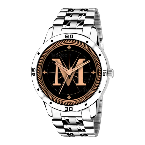 Sky_Mart_Analog_Round_Black_Dialbet_M_Design_Stylish_Silver_Stainless_Steel_Strap_Classic_Design_Fancy_Wrist_Watch_For_Men_And_Boys