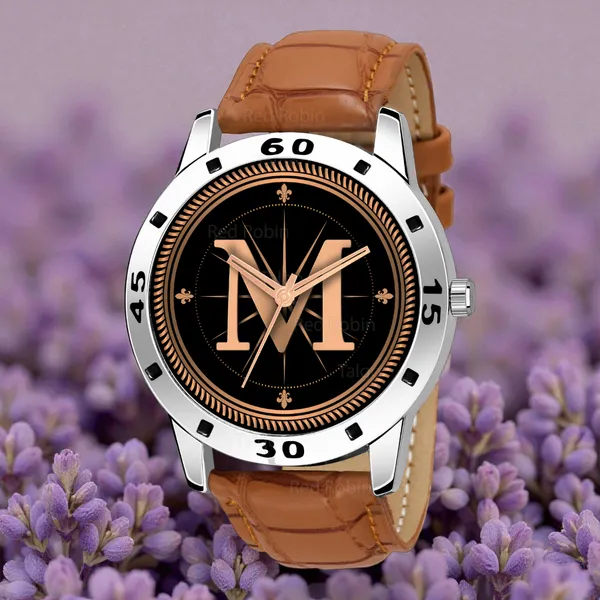 Sky_Mart_Analog_Round_Black_Dialbet_M_Design_Stylish_Beige_Leather_Strap_Classic_Design_Fancy_Wrist_Watch_For_Men_And_Boys
