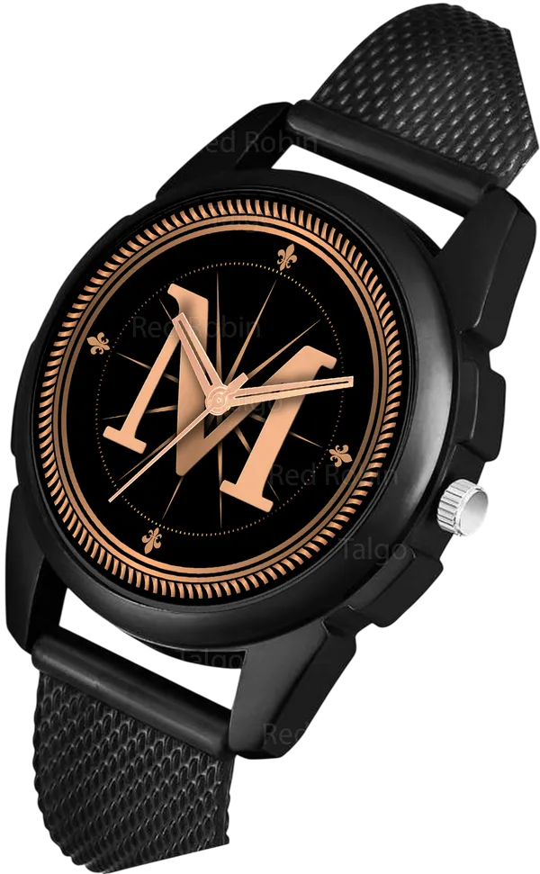 Sky_Mart_Analog_Round_Black_Dialbet_M_Design_Stylish_Black_Silicone_Strap_Classic_Design_Fancy_Wrist_Watch_For_Men_And_Boys