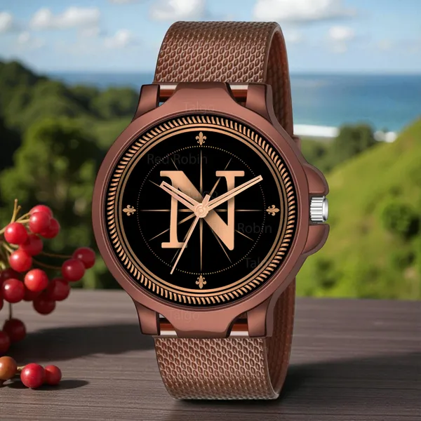 Sky_Mart_Analog_Round_Black_Dialbet_N_Design_Stylish_Brown_Silicone_Strap_Classic_Design_Fancy_Wrist_Watch_For_Men_And_Boys