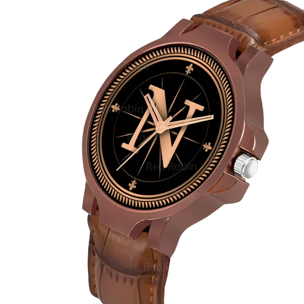 Sky_Mart_Analog_Round_Black_Dialbet_N_Design_Stylish_Brown_Leather_Strap_Classic_Design_Fancy_Wrist_Watch_For_Men_And_Boys