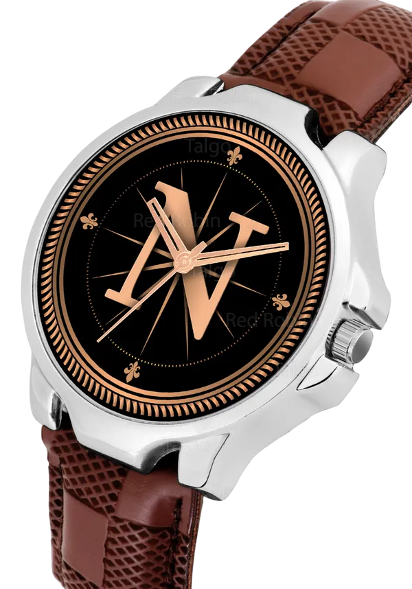 Sky_Mart_Analog_Round_Black_Dialbet_N_Design_Stylish_Brown_Leather_Strap_Classic_Design_Fancy_Wrist_Watch_For_Men_And_Boys