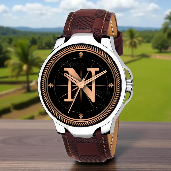 Sky_Mart_Analog_Round_Black_Dialbet_N_Design_Stylish_Brown_Leather_Strap_Classic_Design_Fancy_Wrist_Watch_For_Men_And_Boys