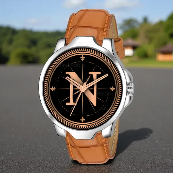 Sky_Mart_Analog_Round_Black_Dialbet_N_Design_Stylish_Beige_Leather_Strap_Classic_Design_Fancy_Wrist_Watch_For_Men_And_Boys