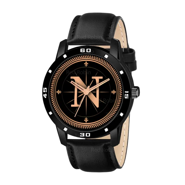 Sky_Mart_Analog_Round_Black_Dialbet_N_Design_Stylish_Black_Leather_Strap_Classic_Design_Fancy_Wrist_Watch_For_Men_And_Boys