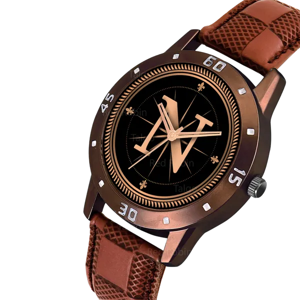 Sky_Mart_Analog_Round_Black_Dialbet_N_Design_Stylish_Brown_Leather_Strap_Classic_Design_Fancy_Wrist_Watch_For_Men_And_Boys