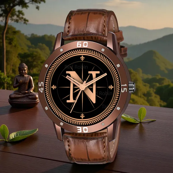 Sky_Mart_Analog_Round_Black_Dialbet_N_Design_Stylish_Brown_Leather_Strap_Classic_Design_Fancy_Wrist_Watch_For_Men_And_Boys