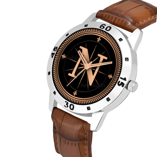 Sky_Mart_Analog_Round_Black_Dialbet_N_Design_Stylish_Brown_Leather_Strap_Classic_Design_Fancy_Wrist_Watch_For_Men_And_Boys