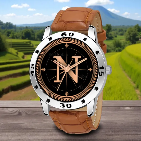 Sky_Mart_Analog_Round_Black_Dialbet_N_Design_Stylish_Beige_Leather_Strap_Classic_Design_Fancy_Wrist_Watch_For_Men_And_Boys