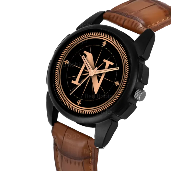 Sky_Mart_Analog_Round_Black_Dialbet_N_Design_Stylish_Brown_Leather_Strap_Classic_Design_Fancy_Wrist_Watch_For_Men_And_Boys