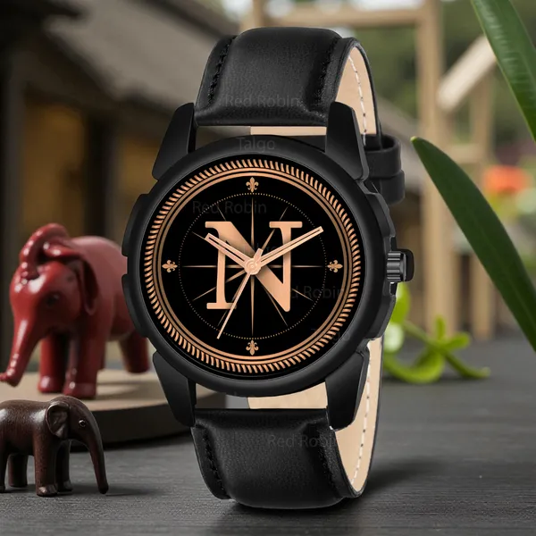 Sky_Mart_Analog_Round_Black_Dialbet_N_Design_Stylish_Black_Leather_Strap_Classic_Design_Fancy_Wrist_Watch_For_Men_And_Boys