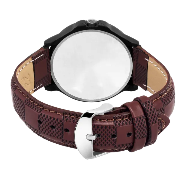 Sky_Mart_Analog_Round_Black_Dialbet_P_Design_Stylish_Brown_Leather_Strap_Classic_Design_Fancy_Wrist_Watch_For_Men_And_Boys