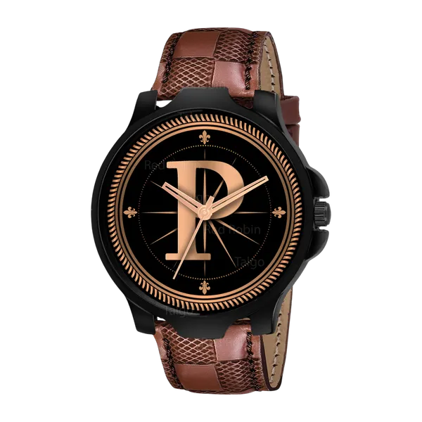 Sky_Mart_Analog_Round_Black_Dialbet_P_Design_Stylish_Brown_Leather_Strap_Classic_Design_Fancy_Wrist_Watch_For_Men_And_Boys