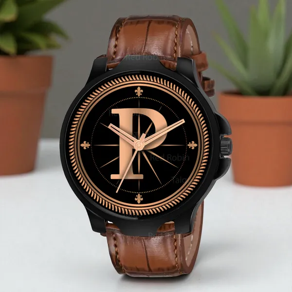 Sky_Mart_Analog_Round_Black_Dialbet_P_Design_Stylish_Brown_Leather_Strap_Classic_Design_Fancy_Wrist_Watch_For_Men_And_Boys