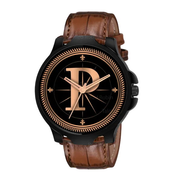 Sky_Mart_Analog_Round_Black_Dialbet_P_Design_Stylish_Brown_Leather_Strap_Classic_Design_Fancy_Wrist_Watch_For_Men_And_Boys