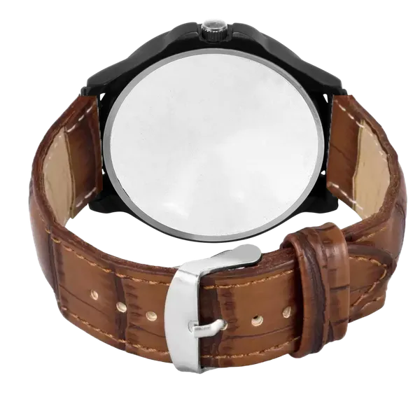Sky_Mart_Analog_Round_Black_Dialbet_P_Design_Stylish_Brown_Leather_Strap_Classic_Design_Fancy_Wrist_Watch_For_Men_And_Boys