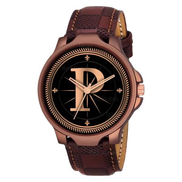 Sky_Mart_Analog_Round_Black_Dialbet_P_Design_Stylish_Brown_Leather_Strap_Classic_Design_Fancy_Wrist_Watch_For_Men_And_Boys