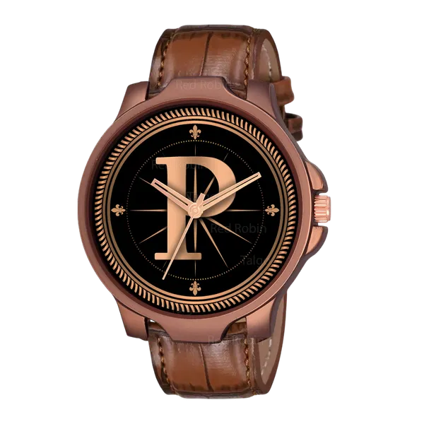 Sky_Mart_Analog_Round_Black_Dialbet_P_Design_Stylish_Brown_Leather_Strap_Classic_Design_Fancy_Wrist_Watch_For_Men_And_Boys