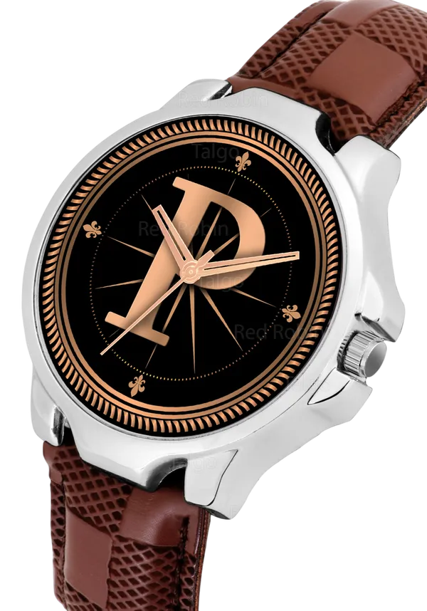 Sky_Mart_Analog_Round_Black_Dialbet_P_Design_Stylish_Brown_Leather_Strap_Classic_Design_Fancy_Wrist_Watch_For_Men_And_Boys