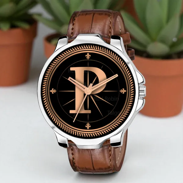 Sky_Mart_Analog_Round_Black_Dialbet_P_Design_Stylish_Brown_Leather_Strap_Classic_Design_Fancy_Wrist_Watch_For_Men_And_Boys