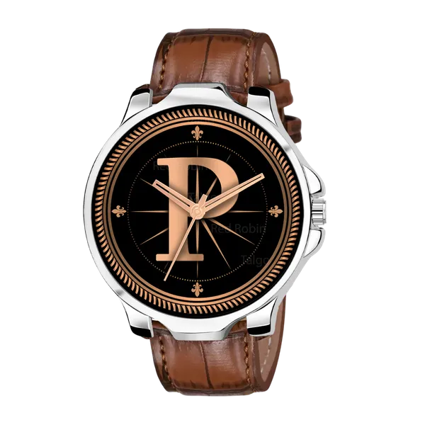 Sky_Mart_Analog_Round_Black_Dialbet_P_Design_Stylish_Brown_Leather_Strap_Classic_Design_Fancy_Wrist_Watch_For_Men_And_Boys