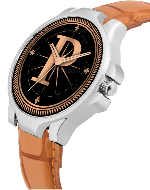 Sky_Mart_Analog_Round_Black_Dialbet_P_Design_Stylish_Beige_Leather_Strap_Classic_Design_Fancy_Wrist_Watch_For_Men_And_Boys