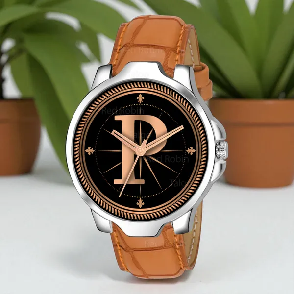 Sky_Mart_Analog_Round_Black_Dialbet_P_Design_Stylish_Beige_Leather_Strap_Classic_Design_Fancy_Wrist_Watch_For_Men_And_Boys