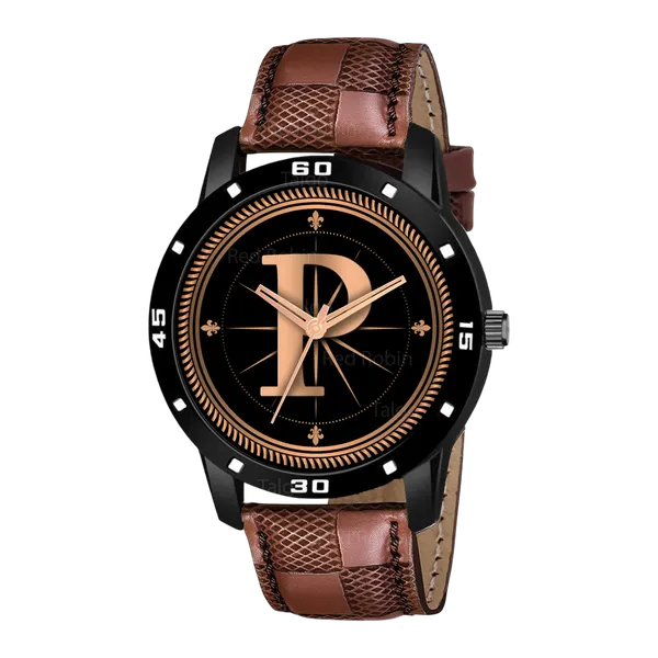Sky_Mart_Analog_Round_Black_Dialbet_P_Design_Stylish_Brown_Leather_Strap_Classic_Design_Fancy_Wrist_Watch_For_Men_And_Boys