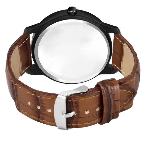 Sky_Mart_Analog_Round_Black_Dialbet_P_Design_Stylish_Brown_Leather_Strap_Classic_Design_Fancy_Wrist_Watch_For_Men_And_Boys