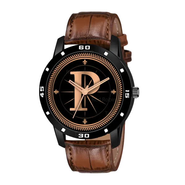 Sky_Mart_Analog_Round_Black_Dialbet_P_Design_Stylish_Brown_Leather_Strap_Classic_Design_Fancy_Wrist_Watch_For_Men_And_Boys