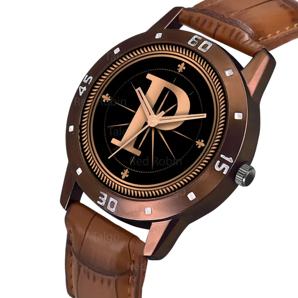Sky_Mart_Analog_Round_Black_Dialbet_P_Design_Stylish_Brown_Leather_Strap_Classic_Design_Fancy_Wrist_Watch_For_Men_And_Boys