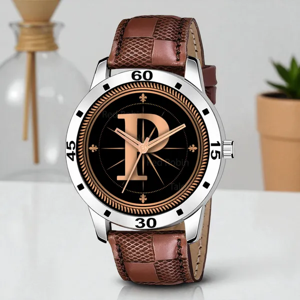 Sky_Mart_Analog_Round_Black_Dialbet_P_Design_Stylish_Brown_Leather_Strap_Classic_Design_Fancy_Wrist_Watch_For_Men_And_Boys