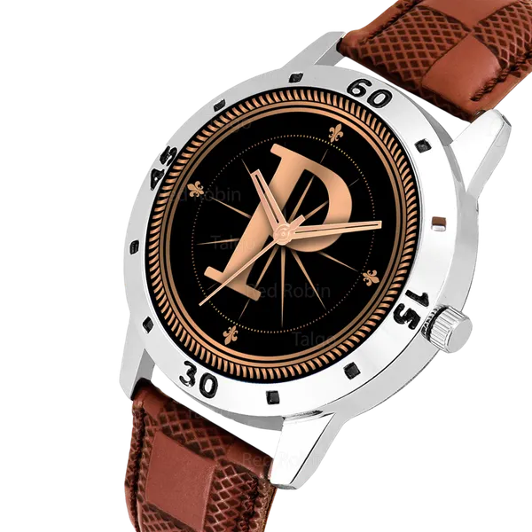 Sky_Mart_Analog_Round_Black_Dialbet_P_Design_Stylish_Brown_Leather_Strap_Classic_Design_Fancy_Wrist_Watch_For_Men_And_Boys