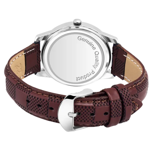 Sky_Mart_Analog_Round_Black_Dialbet_P_Design_Stylish_Brown_Leather_Strap_Classic_Design_Fancy_Wrist_Watch_For_Men_And_Boys
