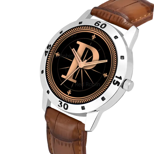 Sky_Mart_Analog_Round_Black_Dialbet_P_Design_Stylish_Brown_Leather_Strap_Classic_Design_Fancy_Wrist_Watch_For_Men_And_Boys