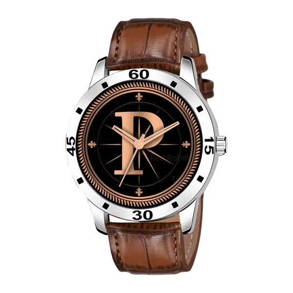 Sky_Mart_Analog_Round_Black_Dialbet_P_Design_Stylish_Brown_Leather_Strap_Classic_Design_Fancy_Wrist_Watch_For_Men_And_Boys