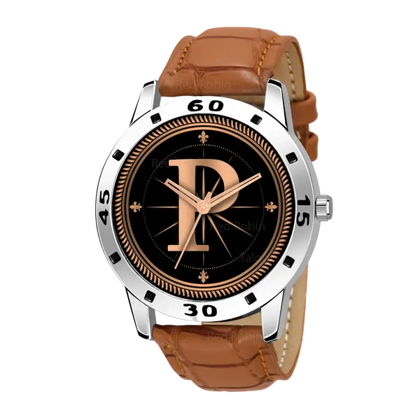 Sky_Mart_Analog_Round_Black_Dialbet_P_Design_Stylish_Beige_Leather_Strap_Classic_Design_Fancy_Wrist_Watch_For_Men_And_Boys