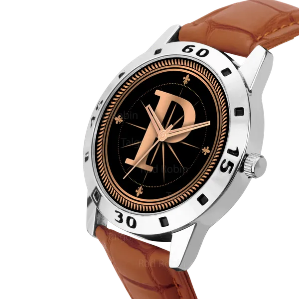 Sky_Mart_Analog_Round_Black_Dialbet_P_Design_Stylish_Beige_Leather_Strap_Classic_Design_Fancy_Wrist_Watch_For_Men_And_Boys