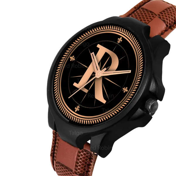 Sky_Mart_Analog_Round_Black_Dialbet_R_Design_Stylish_Brown_Leather_Strap_Classic_Design_Fancy_Wrist_Watch_For_Men_And_Boys
