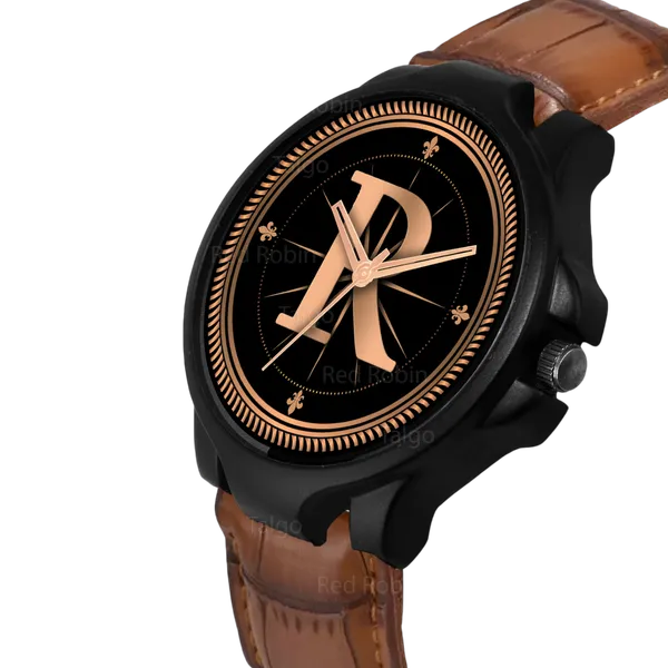 Sky_Mart_Analog_Round_Black_Dialbet_R_Design_Stylish_Brown_Leather_Strap_Classic_Design_Fancy_Wrist_Watch_For_Men_And_Boys