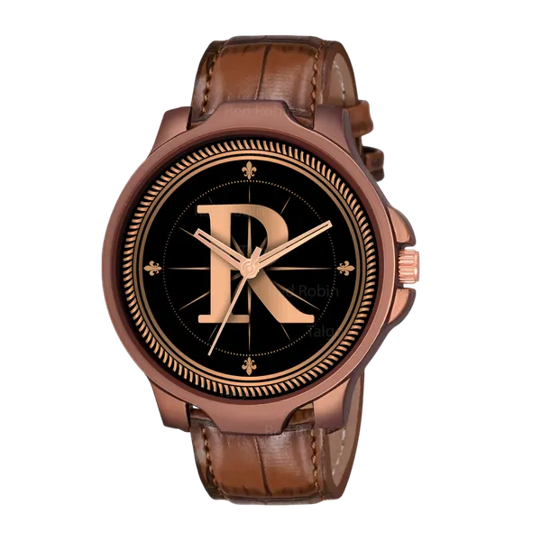 Sky_Mart_Analog_Round_Black_Dialbet_R_Design_Stylish_Brown_Leather_Strap_Classic_Design_Fancy_Wrist_Watch_For_Men_And_Boys