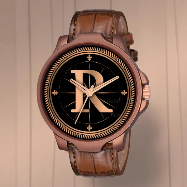 Sky_Mart_Analog_Round_Black_Dialbet_R_Design_Stylish_Brown_Leather_Strap_Classic_Design_Fancy_Wrist_Watch_For_Men_And_Boys