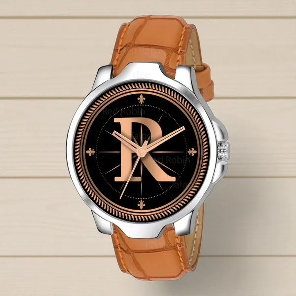 Sky_Mart_Analog_Round_Black_Dialbet_R_Design_Stylish_Beige_Leather_Strap_Classic_Design_Fancy_Wrist_Watch_For_Men_And_Boys
