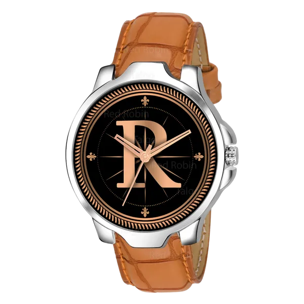 Sky_Mart_Analog_Round_Black_Dialbet_R_Design_Stylish_Beige_Leather_Strap_Classic_Design_Fancy_Wrist_Watch_For_Men_And_Boys