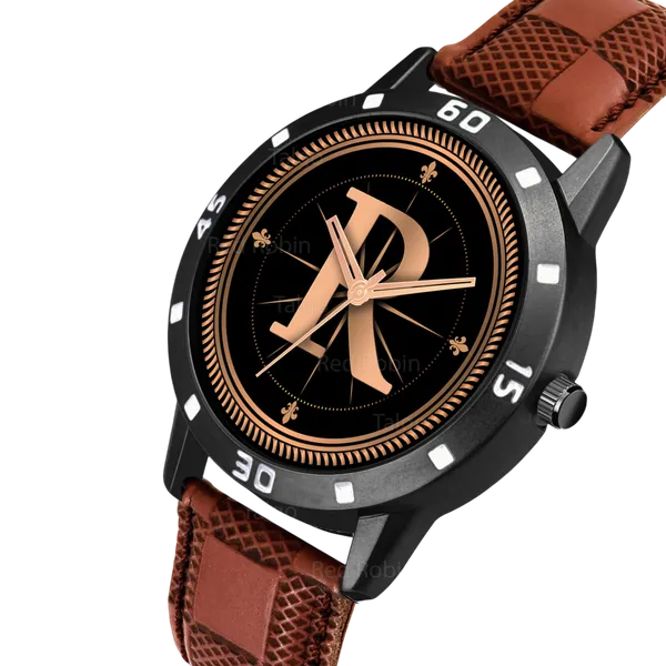 Sky_Mart_Analog_Round_Black_Dialbet_R_Design_Stylish_Brown_Leather_Strap_Classic_Design_Fancy_Wrist_Watch_For_Men_And_Boys