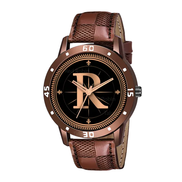 Sky_Mart_Analog_Round_Black_Dialbet_R_Design_Stylish_Brown_Leather_Strap_Classic_Design_Fancy_Wrist_Watch_For_Men_And_Boys