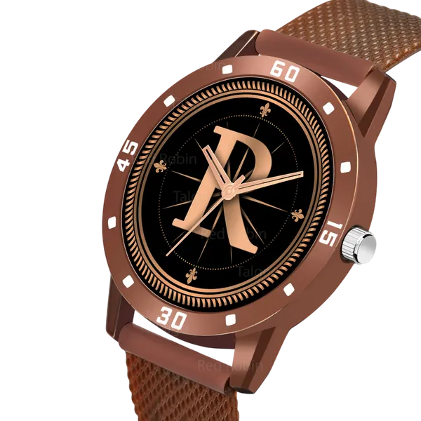 Sky_Mart_Analog_Round_Black_Dialbet_R_Design_Stylish_Brown_Silicone_Strap_Classic_Design_Fancy_Wrist_Watch_For_Men_And_Boys