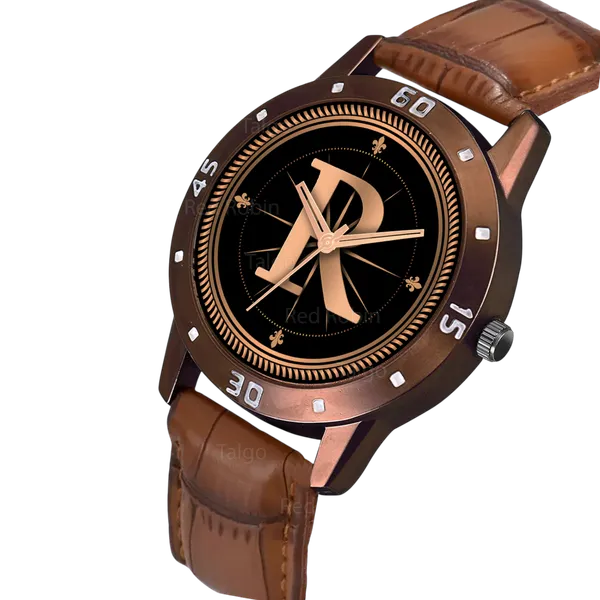 Sky_Mart_Analog_Round_Black_Dialbet_R_Design_Stylish_Brown_Leather_Strap_Classic_Design_Fancy_Wrist_Watch_For_Men_And_Boys